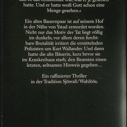 Mörder ohne Gesicht – Henning Mankell – Polar nordique et première enquête de Wallander - Livre en Allemand