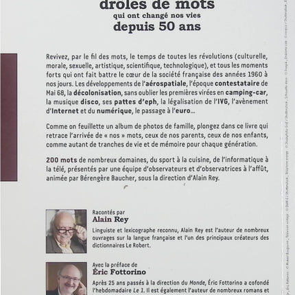 200 Drôles de mots qui ont changé nos vies depuis 50 ans – Alain Rey – Livre de langue française, anecdotes linguistiques et évolution du vocabulaire - Livre