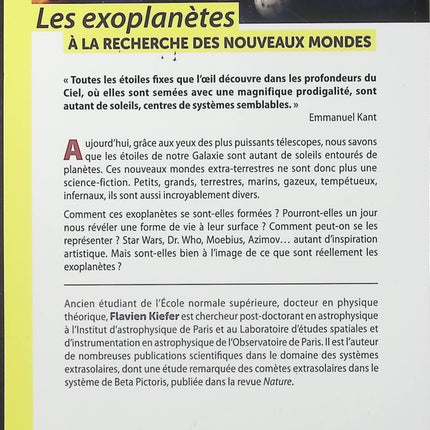 Les Exoplanètes – À la recherche des nouveaux mondes – Flavien Kiefer – Livre de vulgarisation scientifique sur les planètes extrasolaires, l’astronomie et la recherche de mondes habitables - Livre