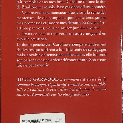 Désir rebelle Julie Garwood  – Julie Garwood – Romance historique Highland – passion rebelle et amour interdit - Livre