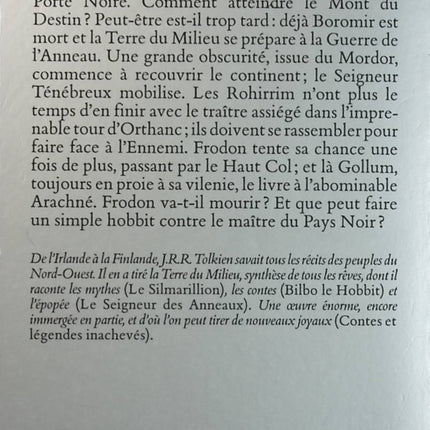 Le Seigneur des Anneaux, tome 3 – Le Retour du Roi – J.R.R. Tolkien – fantasy épique, quête finale et bataille pour la Terre du Milieu - Livre