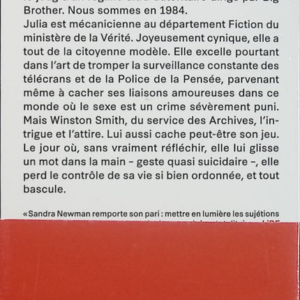 Julia, 1984 – Sandra Newman – dystopie, univers de 1984 revisité et point de vue de Julia - Livre