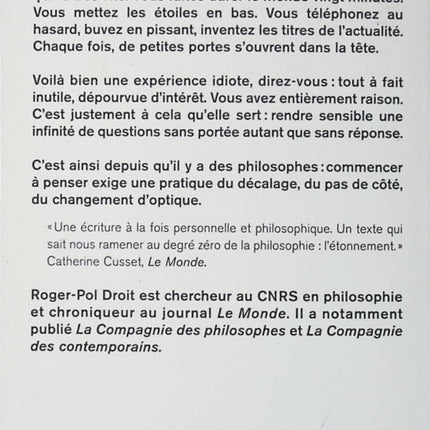 101 Expériences de philosophie quotidienne – Roger-Pol Droit – essai philosophie développement personnel réflexion vie quotidienne d’occasion - Livre