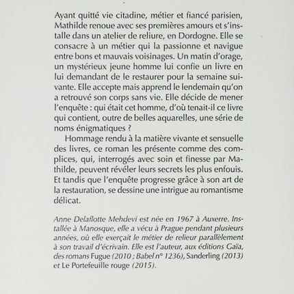 La Relieuse du gué – Anne Delaflotte Mehdevi – Roman contemporain sur l’art du livre, la transmission et la reconstruction - Livre