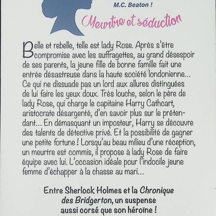 Les Enquêtes de Lady Rose Tome 1 Meurtre et séduction M. C. Beaton – roman policier cosy mystery anglais - Livre