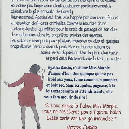 Agatha Raisin enquête Tome 4 Randonnée mortelle M. C. Beaton – roman policier humour anglais cosy mystery - Livre