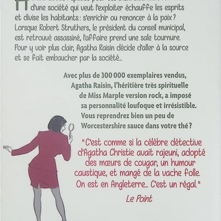 Agatha Raisin enquête Tome 7 À la claire fontaine M. C. Beaton – roman policier humour anglais cosy mystery - Livre