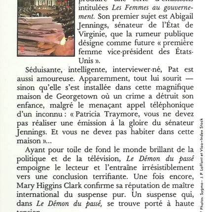 Le démon du passé - Mary Higgins Clark - livre