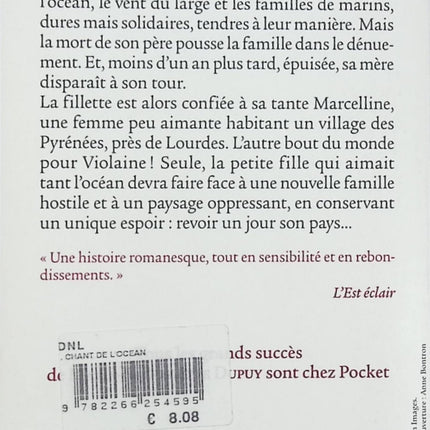 Le Chant de l’Océan roman historique familial Marie-Bernadette Dupuy émotion amour destin occasion pas cher - Livre