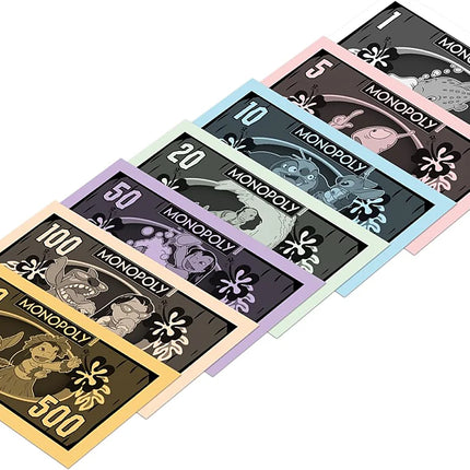 Monopoly Lilo & Stitch Winning Moves Disney – Jeu de société familial en français pour enfants dès 8 ans, aventure hawaïenne avec Stitch, 2 à 6 joueurs - jeu de société
