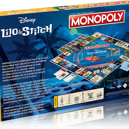 Monopoly Lilo & Stitch Winning Moves Disney – Jeu de société familial en français pour enfants dès 8 ans, aventure hawaïenne avec Stitch, 2 à 6 joueurs - jeu de société