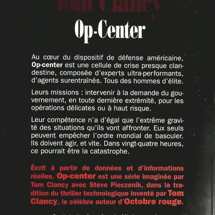Op-Center Tome 1 - Tom Clancy, Steve Pieczenik - livre
