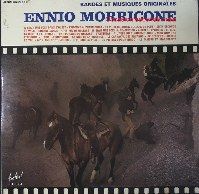 Ennio Morricone – Bandes Et Musiques Originales – Double vinyle 33 tours Disques Festival Album Double 222 occasion - Disque vinyle 33 tours