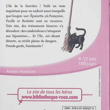 Fantômette Tome 5 – Fantômette et l’île de la sorcière – Roman jeunesse d’aventure, mystère et enquête policière - Bibliothèque Rose - Livre
