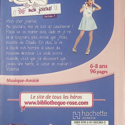 Violetta mon journal - tome 2 - Espoir et désespoir - Bibliothèque rose - Livre