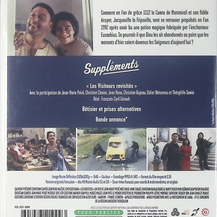 Les Visiteurs - Christian Clavier, Jean Reno, Valérie Lemercier - Blu-ray
