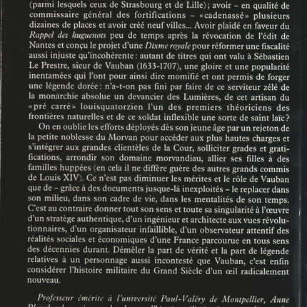 Vauban - Anne Blanchard - Livre