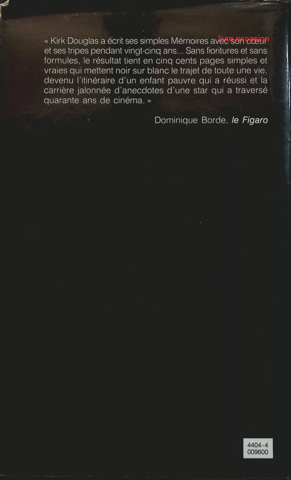 Le fils du chiffonnier - Kirk Douglas - Livre