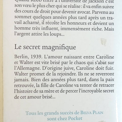 Les mirages du destin - Le secret magnifique - Belva Plain - Livre