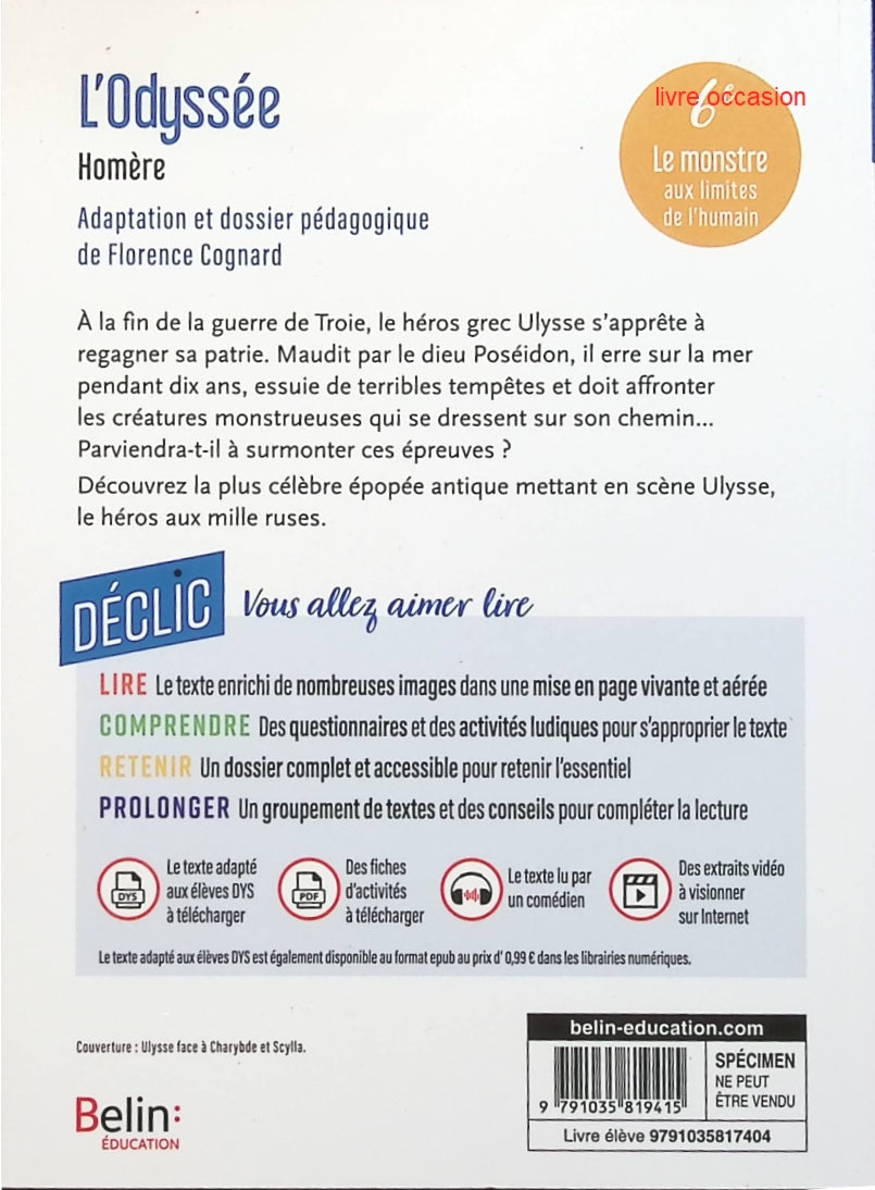 L'Odyssée - Homère - livre