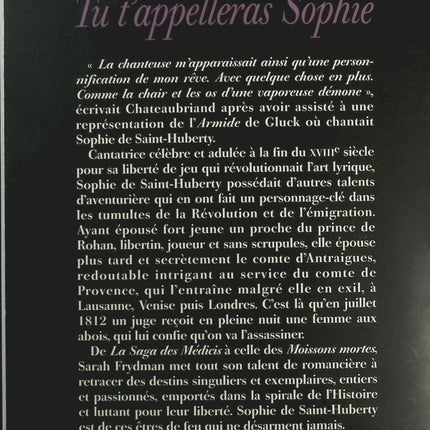 Tu t'appelleras Sophie - Sarah Frydman - Livre