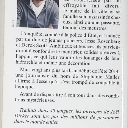 La Disparition de Stephanie Mailer - Joël Dicker - Livre