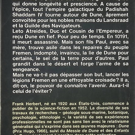 Dune - tome 1 - Frank Herbert - Livre