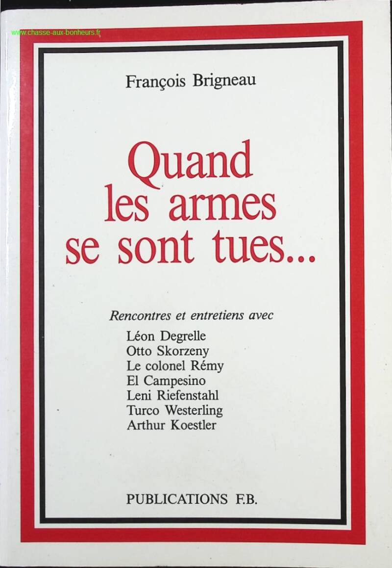 When the guns fell silent - François BRIGNEAU - Book