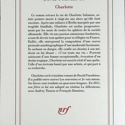 Charlotte – David Foenkinos – Buch