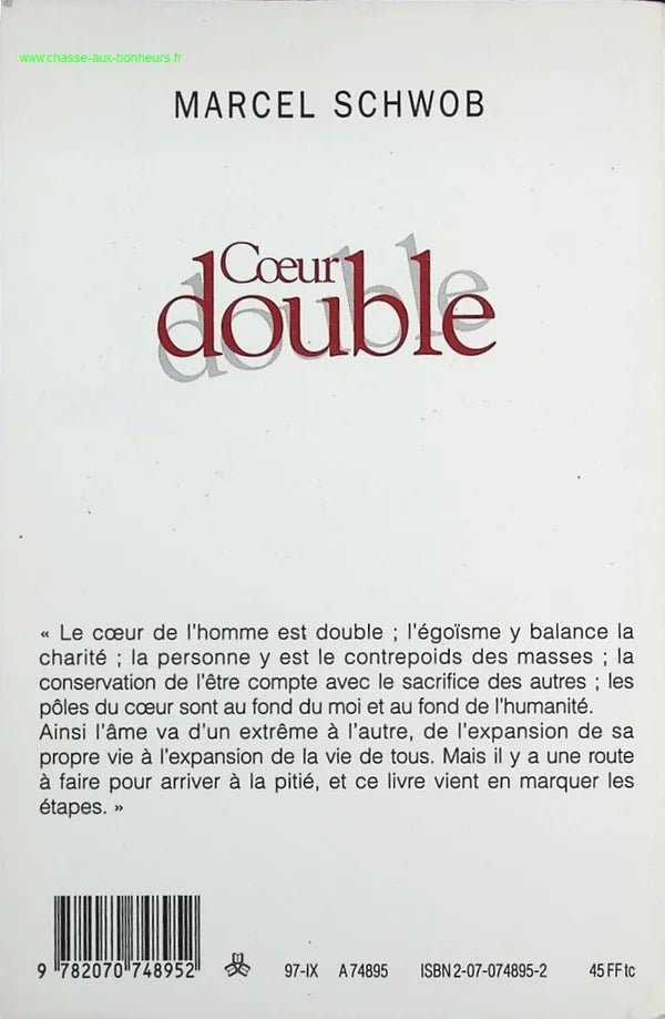 Cœur double - Marcel Schwob - Livre