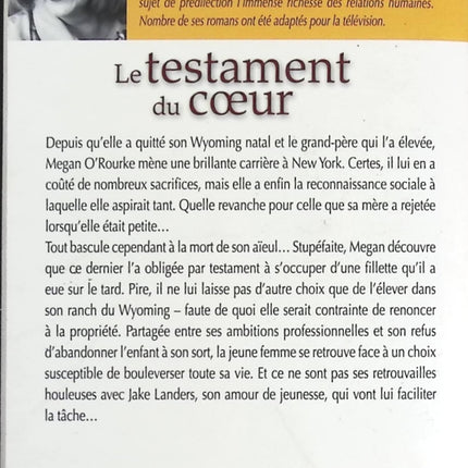 Le testament du coeur - Sherryl Woods - livre