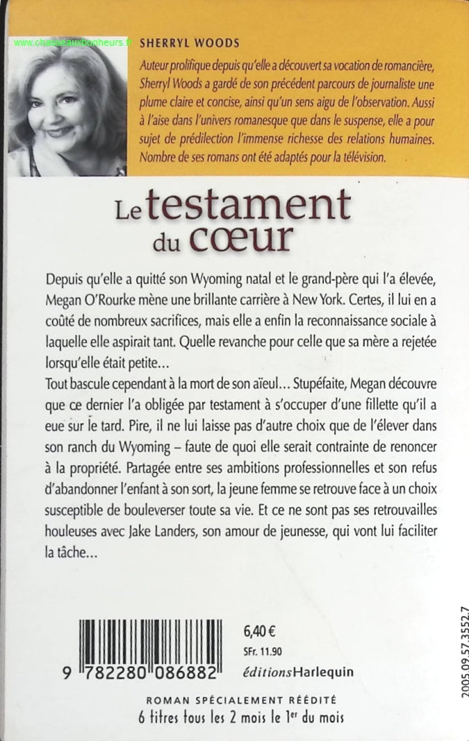Le testament du coeur - Sherryl Woods - livre