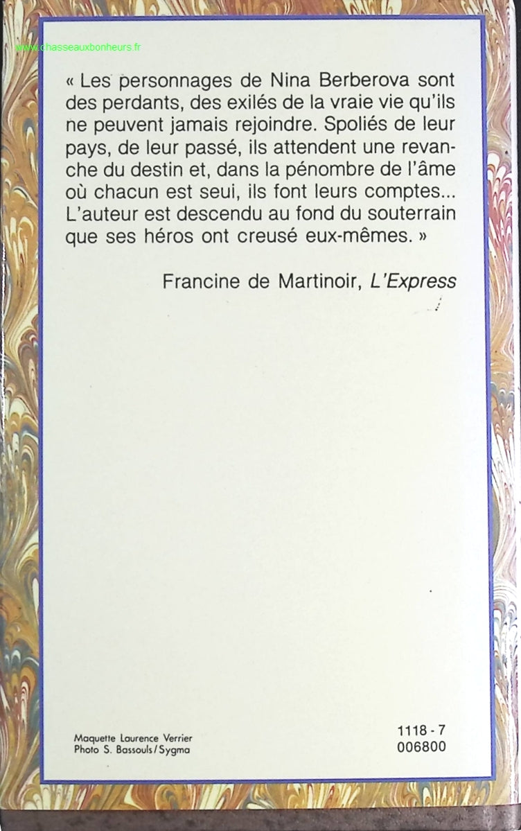 Le mal noir - Le laquais et la putain - L'accompagnatrice - Berberova Nina - livre