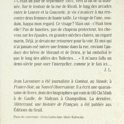 Greta Garbo – Jean Lacouture – Buch