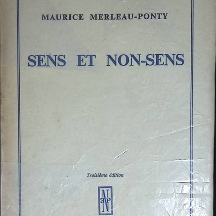 Sens et non sens - Maurice Merleau Ponty - livre