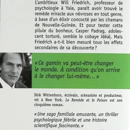 Le Remède et le Poison - Dirk Wittenborn - livre