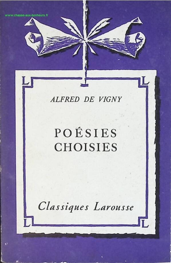 Poésies choisies - Alfred De Vigny - livre