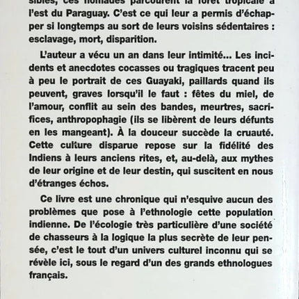 Chronicle of the Guayaki Indians - Pierre Clastres - book