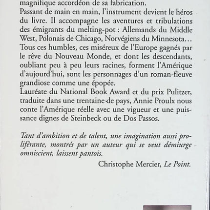 Les Crimes de l'accordéon - Annie Proulx - livre