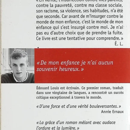 En finir avec Eddy Bellegueule - Edouard Louis - livre