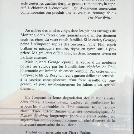 Die Macht des Hundes - Thomas SAVAGE - Buch