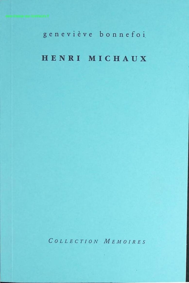 Henri Michaux - Geneviève Bonnefoi - Buch