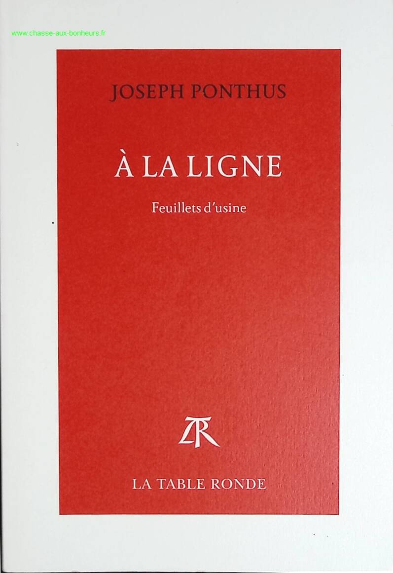 On the line - Factory sheets - Joseph Ponthus - book