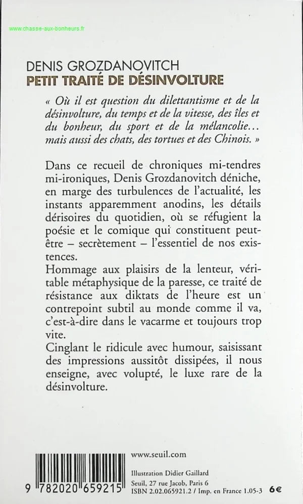 A Short Treatise on Nonchalance - Denis Grozdanovitch - book