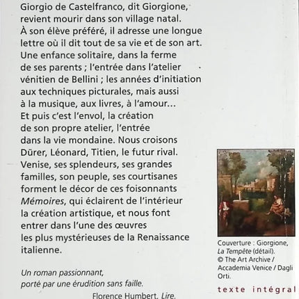 Die Memoiren von Giorgione - Claude Chevreuil - Buch