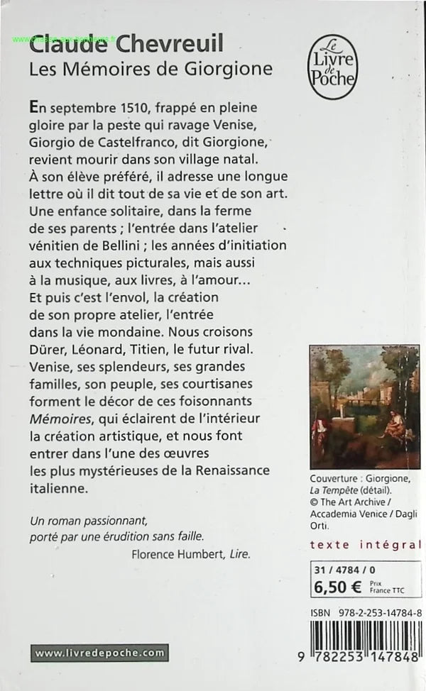 The Memoirs of Giorgione - Claude Chevreuil - book