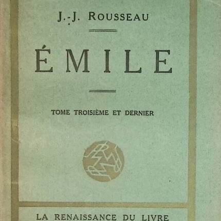 Emile volume 3 - JJ Rousseau - book
