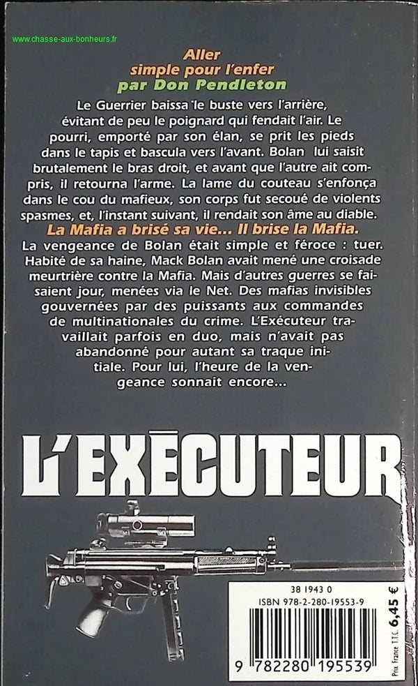 One Way Ticket to Hell - The Executioner Gérard De Villers - Don Pendleton - Book