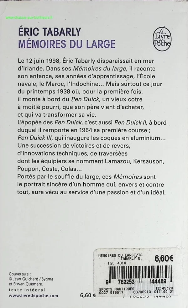 Memories of the Sea - Eric Tabarly - book