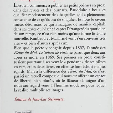 The Spleen of Paris - Short Poems in Prose - Charles Baudelaire - book